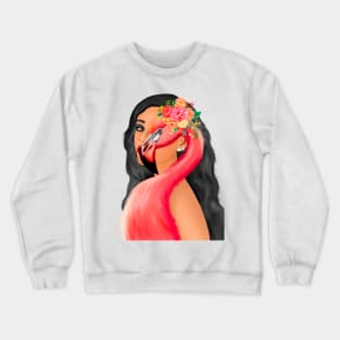 Flamingo girl Crewneck Sweatshirt